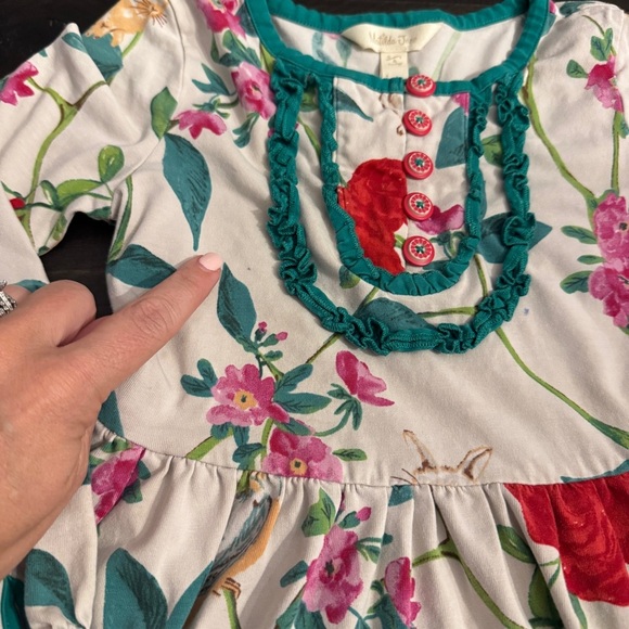 Matilda Jane Make Believe Woodland Wonders Dress Girls Size 4 Retired Floral - Picture 5 of 7